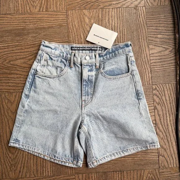 Denim Blue Jean Shorts Wide Leg Baggy size 24 - Picture 8 of 8